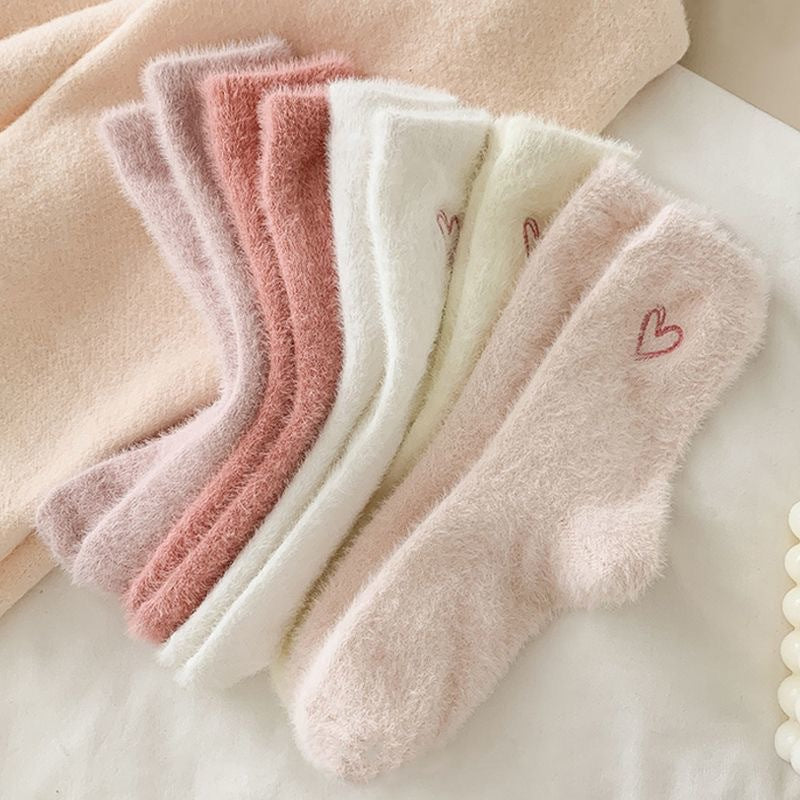 Socks children's plush socks floor long socks thickened women's midsole