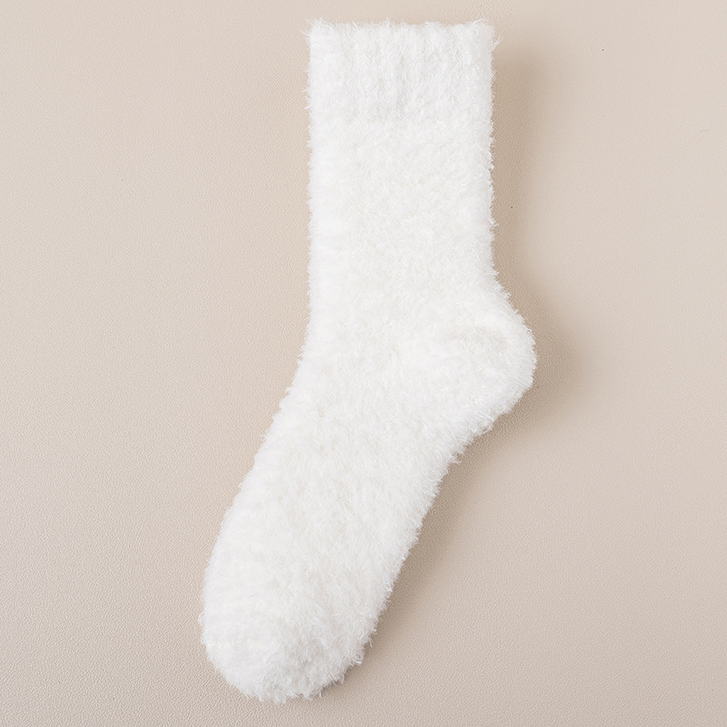 3/5/10 Double Hairy Socks for Children in Winter, Thickened and Warm Middle Socks, Mink Velvet