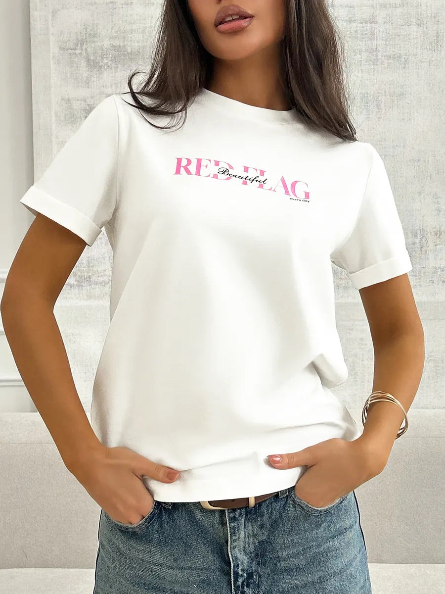 Loose round neck top for women