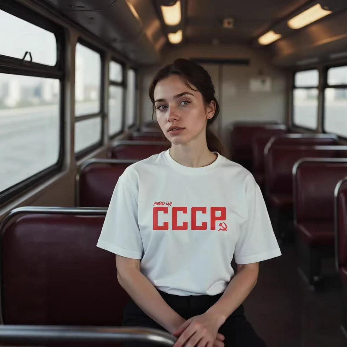 Letter printed short sleeved t-shirt for women