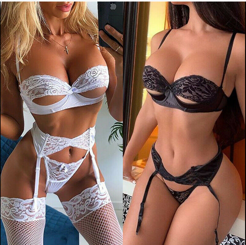 Sexy Lingerie Set for WomenLace Bra and Panties, Fashionable Sleepwear and Underwear Sexy Nightwear Set