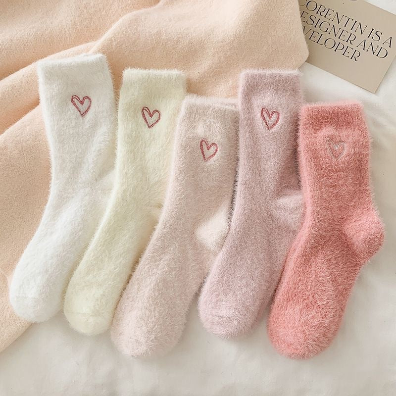 Socks children's plush socks floor long socks thickened women's midsole