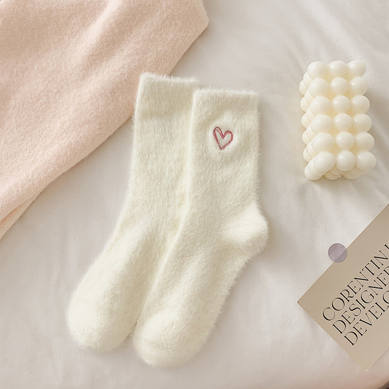 Socks children's plush socks floor long socks thickened women's midsole