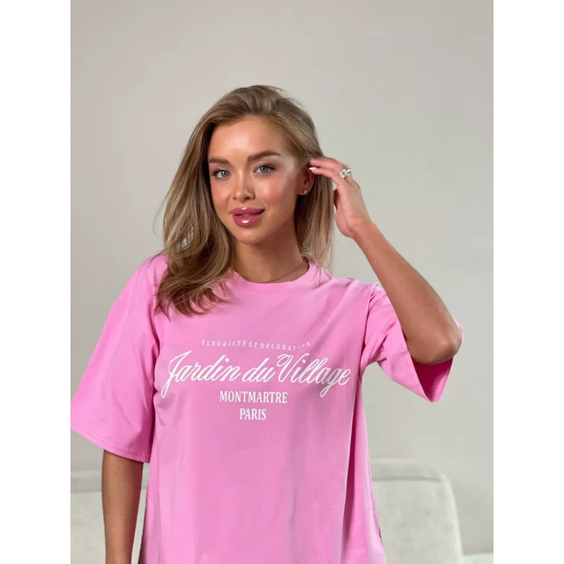 Short sleeved round neck top