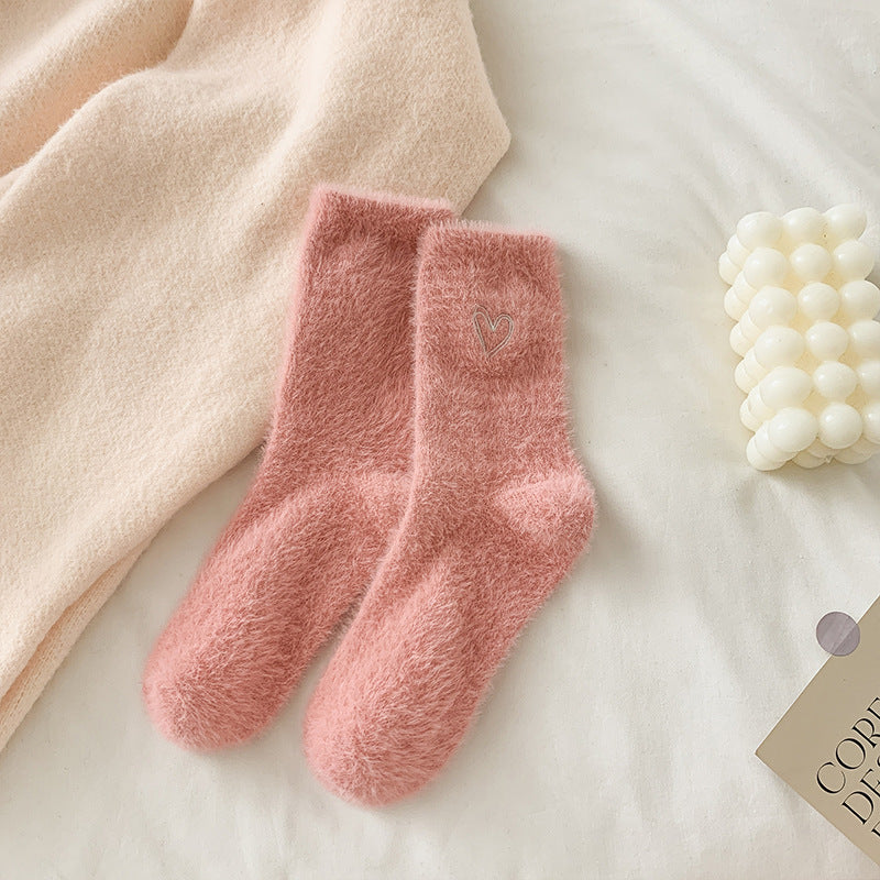Socks children's plush socks floor long socks thickened women's midsole