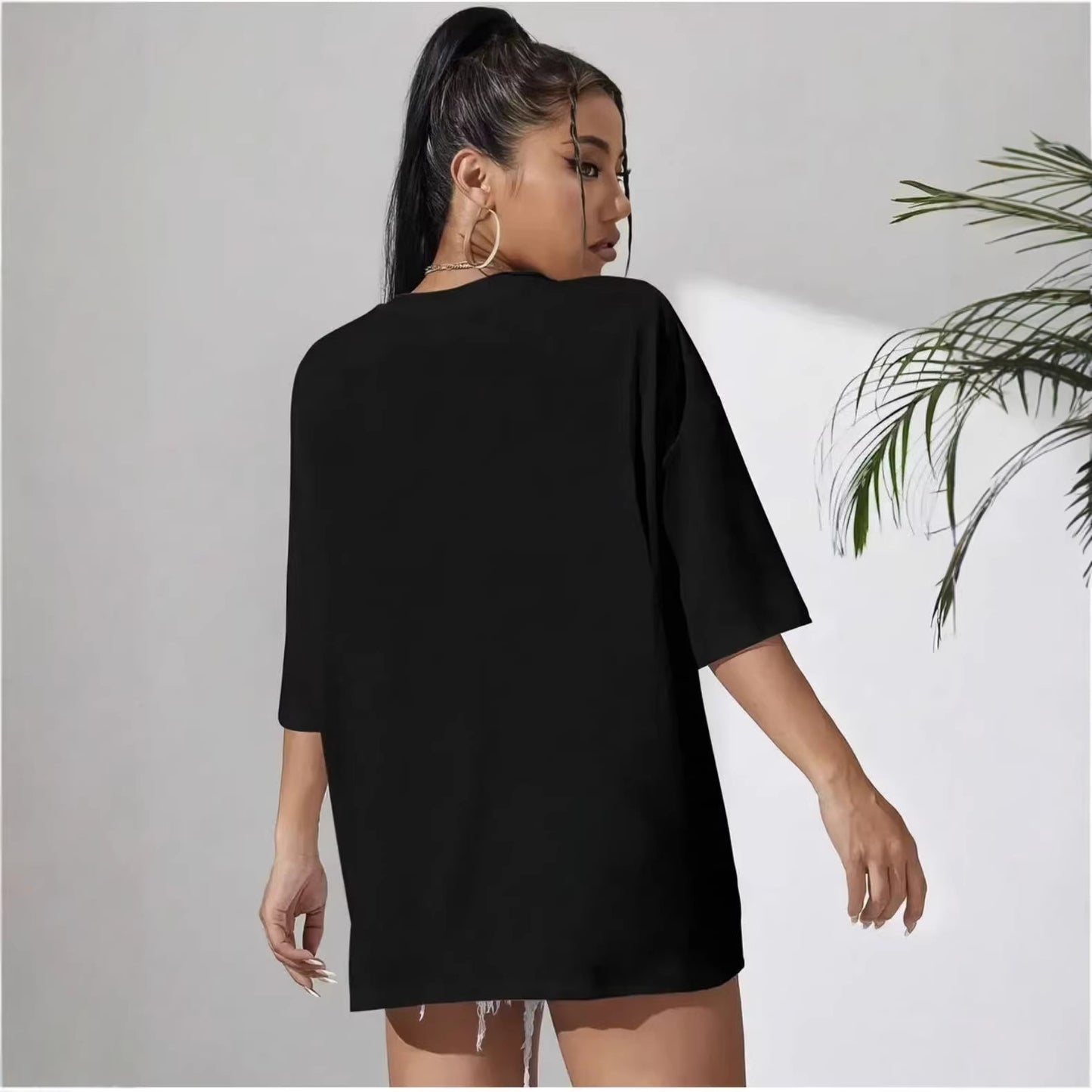 Starry Sky Pattern Short Sleeve Top for Women
