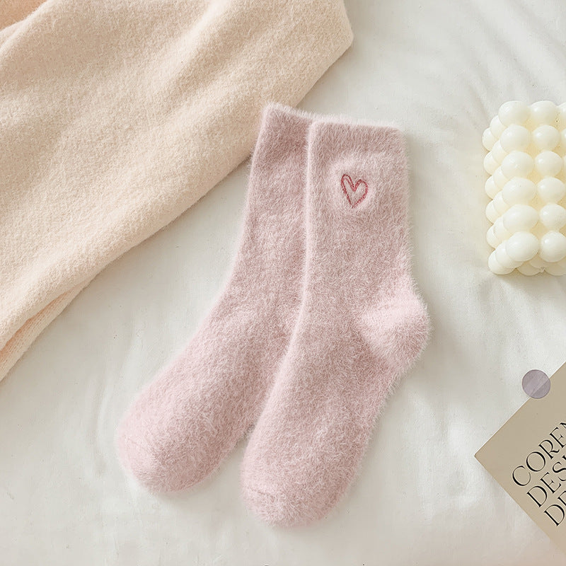 Socks children's plush socks floor long socks thickened women's midsole