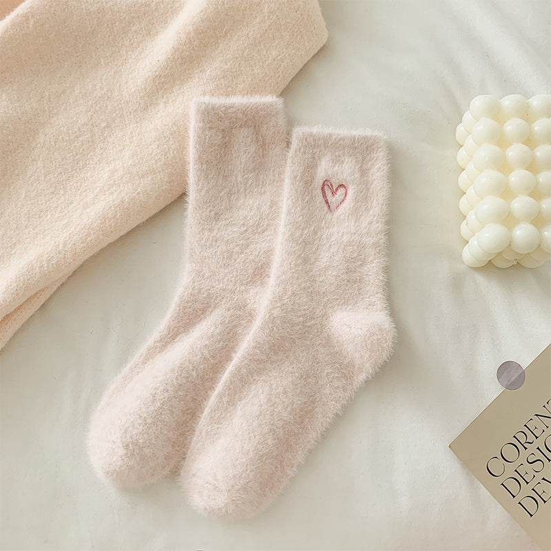 Socks children's plush socks floor long socks thickened women's midsole