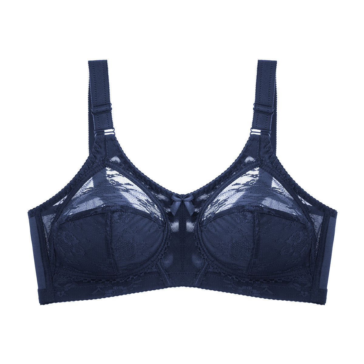 Cross-border Ultra-thin Plus Size Full Cup Export Bra Without Padding Sexy Lace Wire-free Transparent European and American Style Underwear