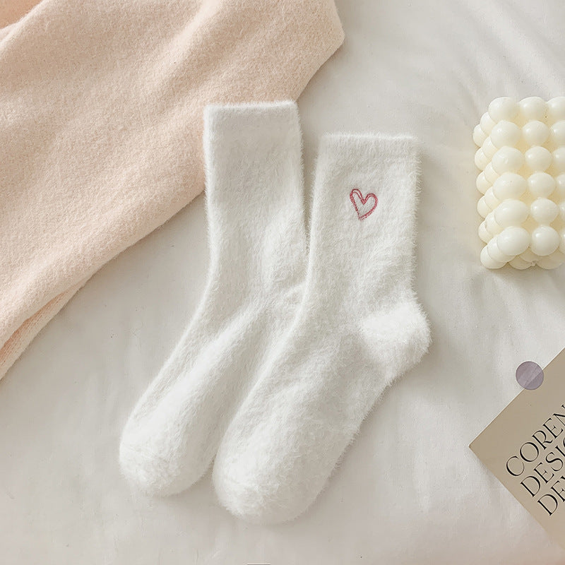 Socks children's plush socks floor long socks thickened women's midsole