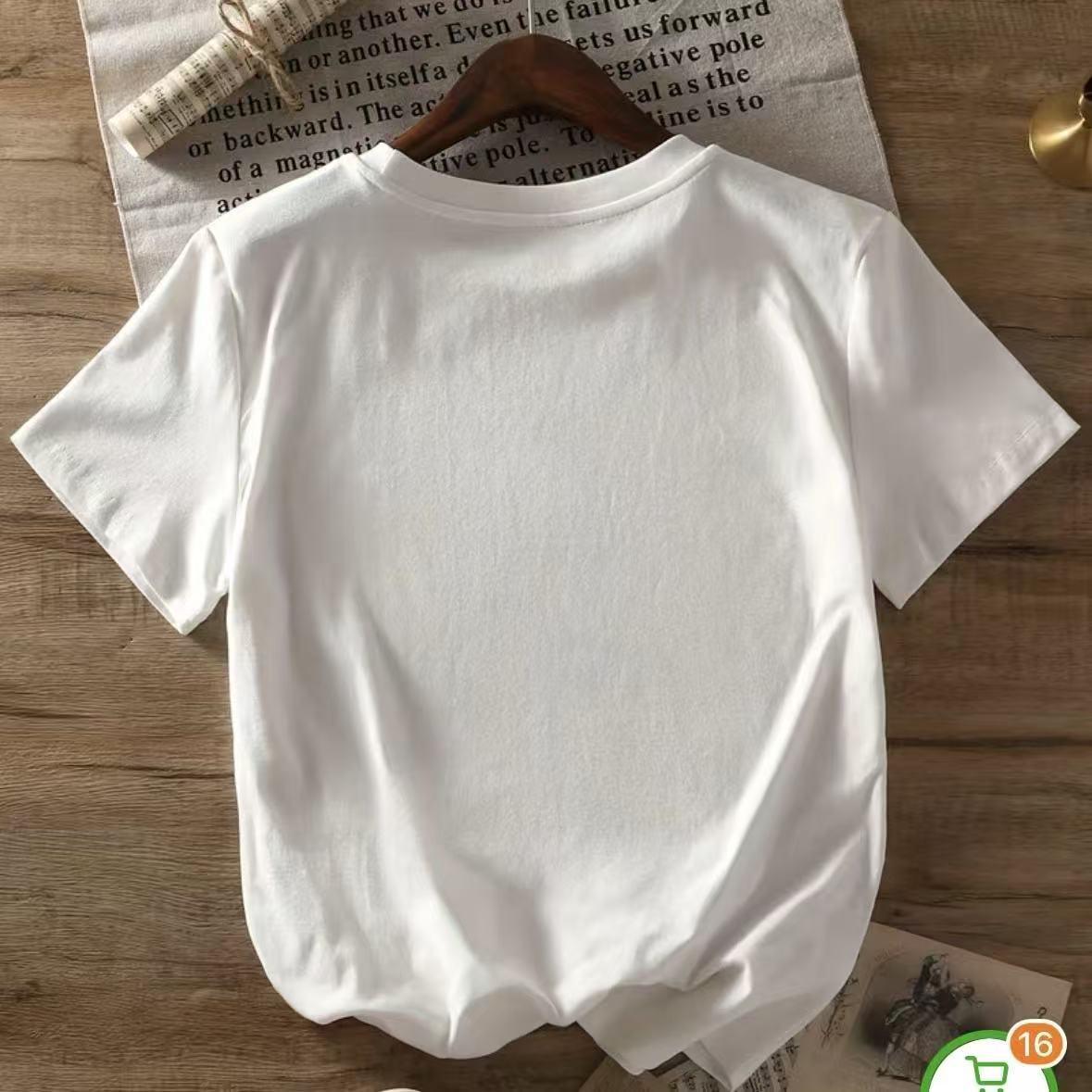Loose round neck women's T-shirt
