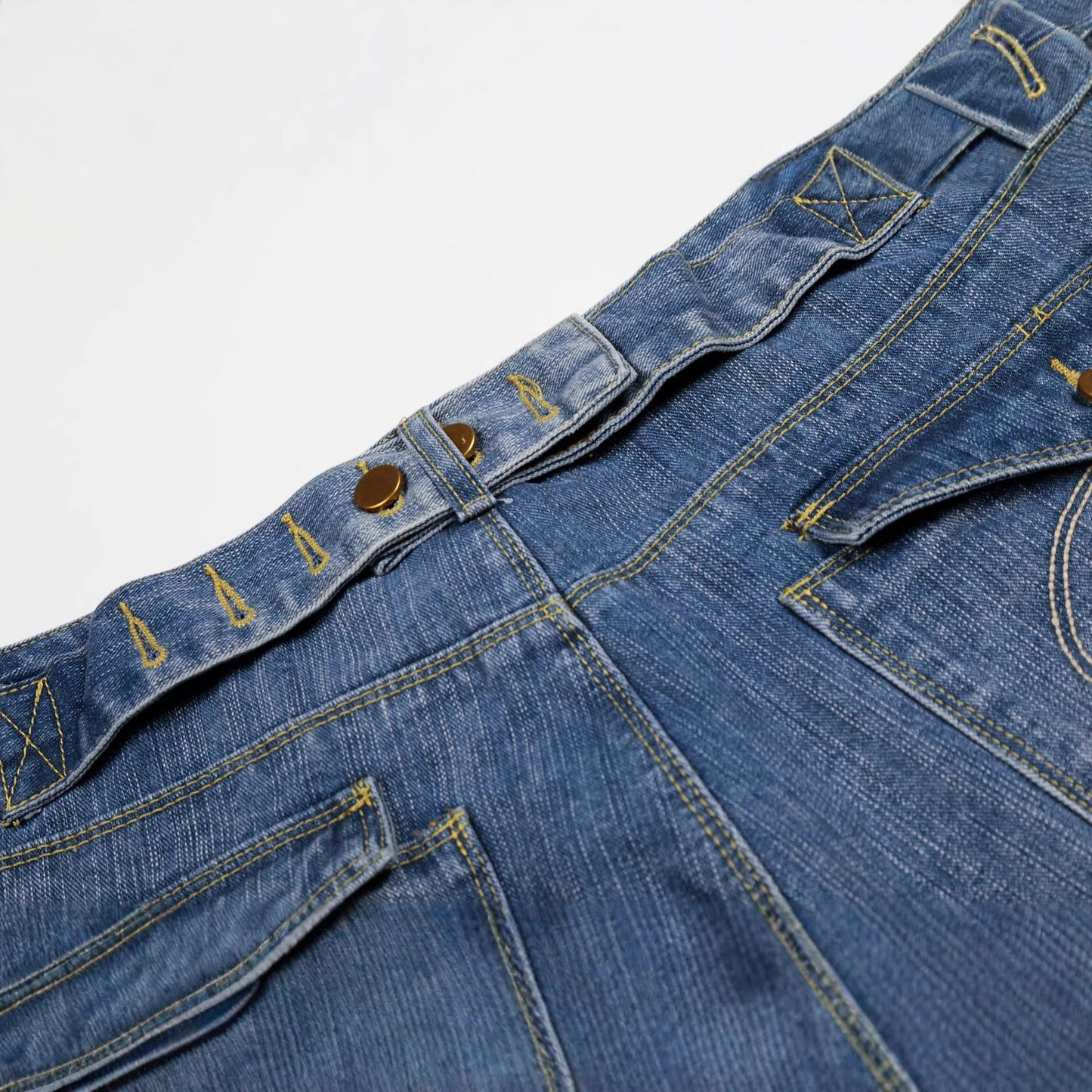 High-Waisted Embroidered Wide-Leg Jeans Loose Slimming Lazy