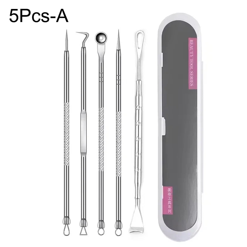 3-8pcs Stainless Steel Acne Needles Blackhead Remover Tools Pore Cleansing Tools Professional Facial Care Beauty Tools Skin Care