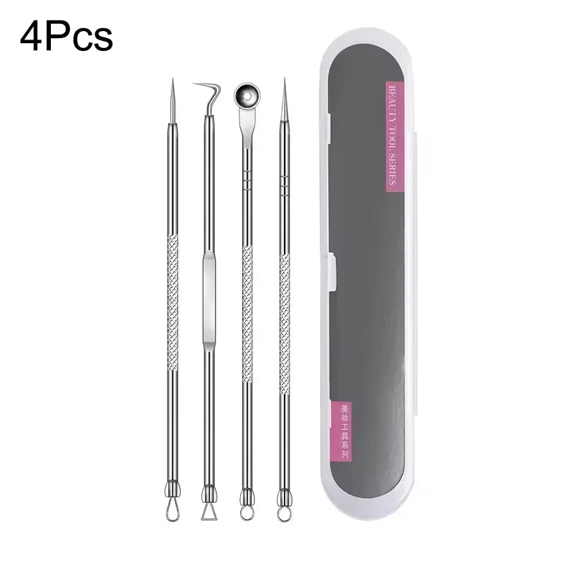 3-8pcs Stainless Steel Acne Needles Blackhead Remover Tools Pore Cleansing Tools Professional Facial Care Beauty Tools Skin Care